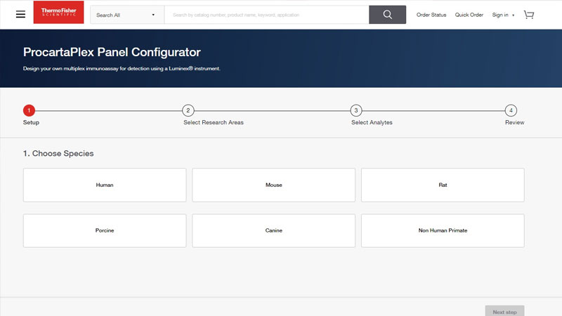 ProcartaPlex Panel configurator tool